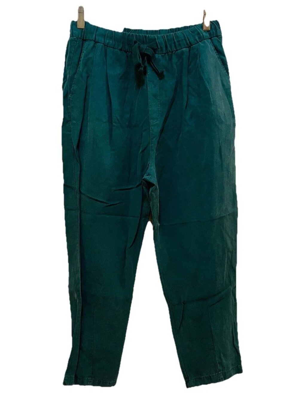 ZARA Green "The Weekend Pant" Elastic Waist Ankle Pant Sz S NWT
